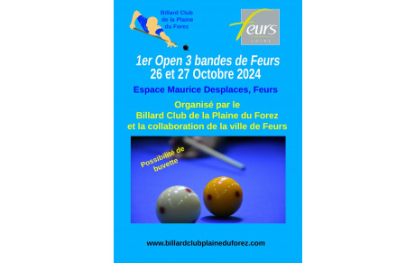 1er Open Carambole 3 bandes de Feurs les 26 et 27 Octobre 2024