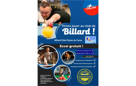 Porte ouverte au BCPF le Samedi 28 Septembre